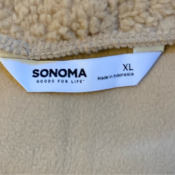 Womens Sonoma Goods for Life Sherpa Teddy Jacket | XL | Tan  NEW!! - Picture 5 of 12